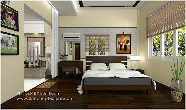 sketchup model bedroom  #2-vray render-a