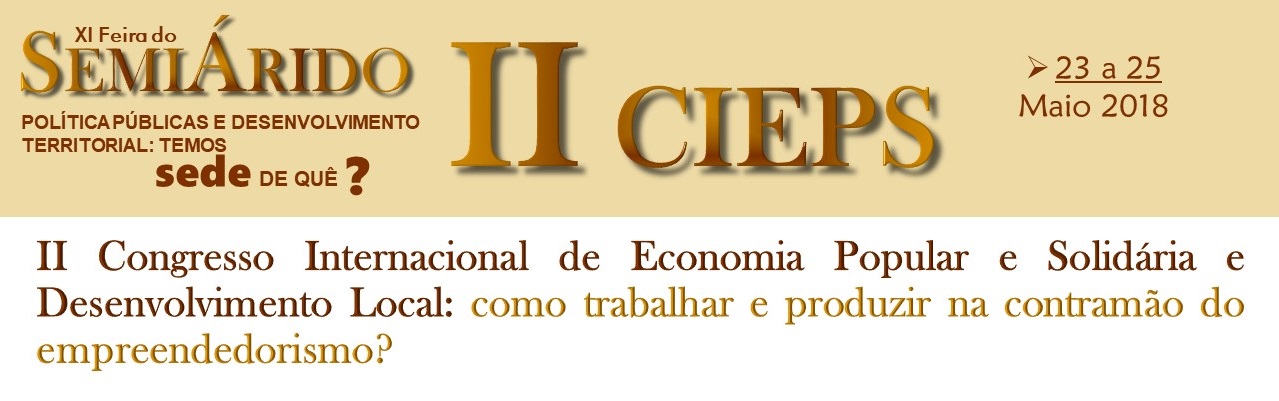 II Congresso Internacional de Economia Popular e Solidária e Desenvolvimento Local