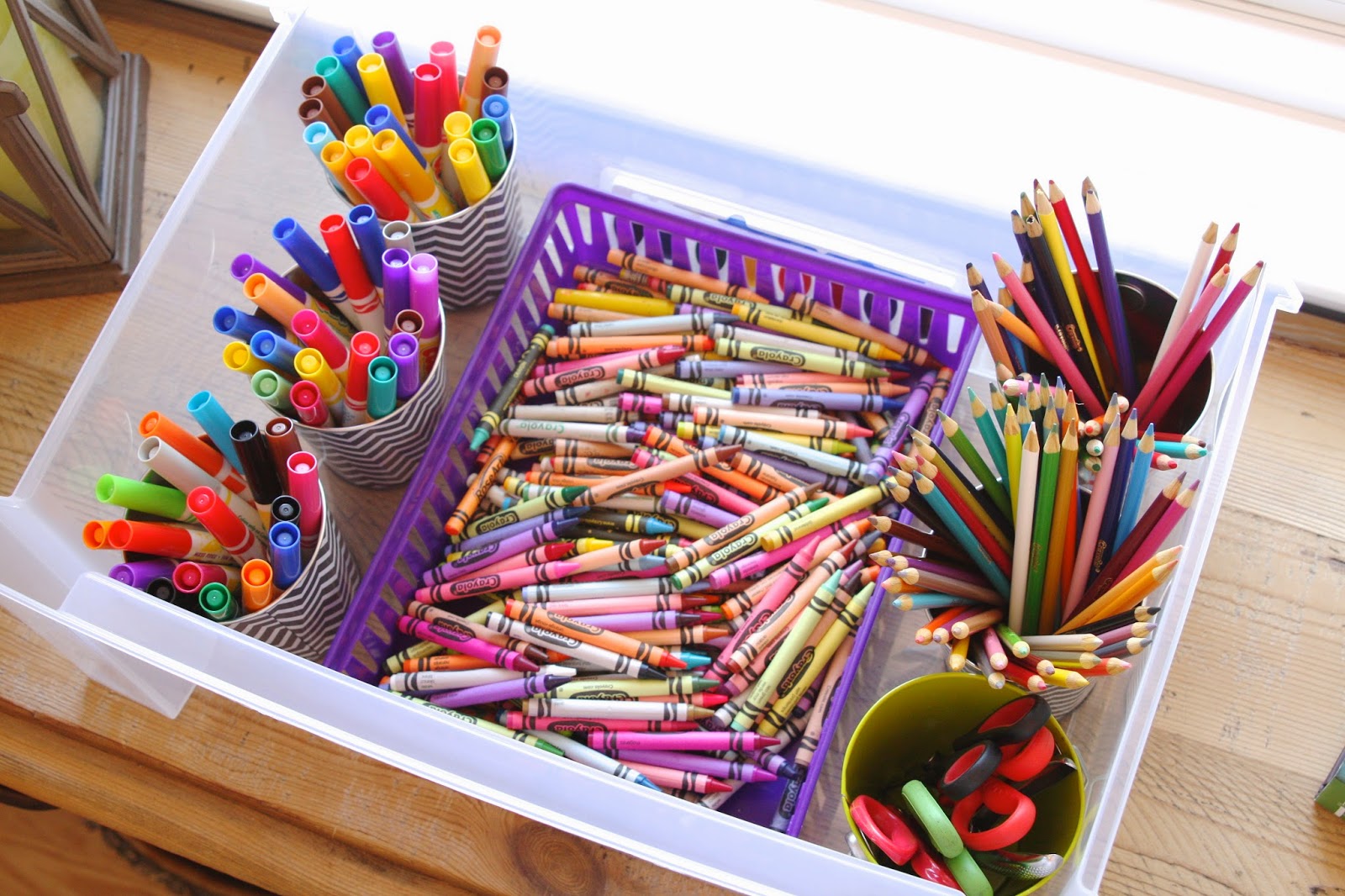 simply organized: Organized Kids Art Supplies with Astrobrights Papers