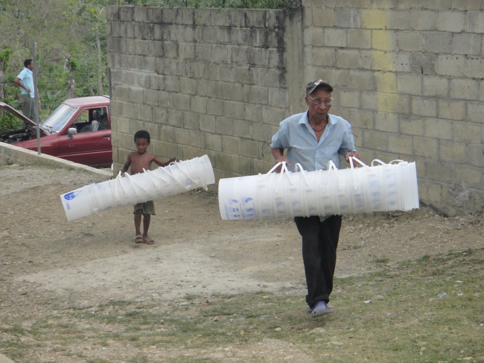 Dominican Republic Peace Corps Style Picking Up Water Filters
