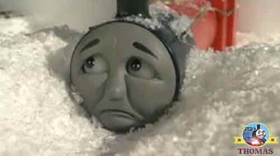 Undertaking a fun merry winter holiday assignment big red James tank engine the Fat Controller said