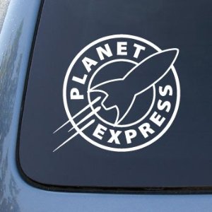 PLANET EXPRESS - Futurama - Vinyl Decal Sticker #A1458 | Vinyl Color: White 