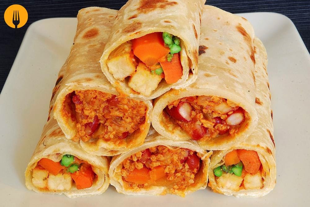 Burritos de cerdo y pollo Recetas de Cocina Casera Recetas fáciles