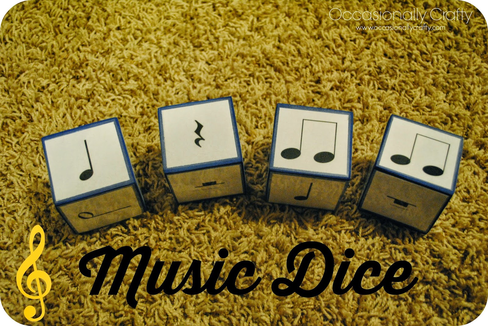Music Dice Occasionally Crafty Music Dice