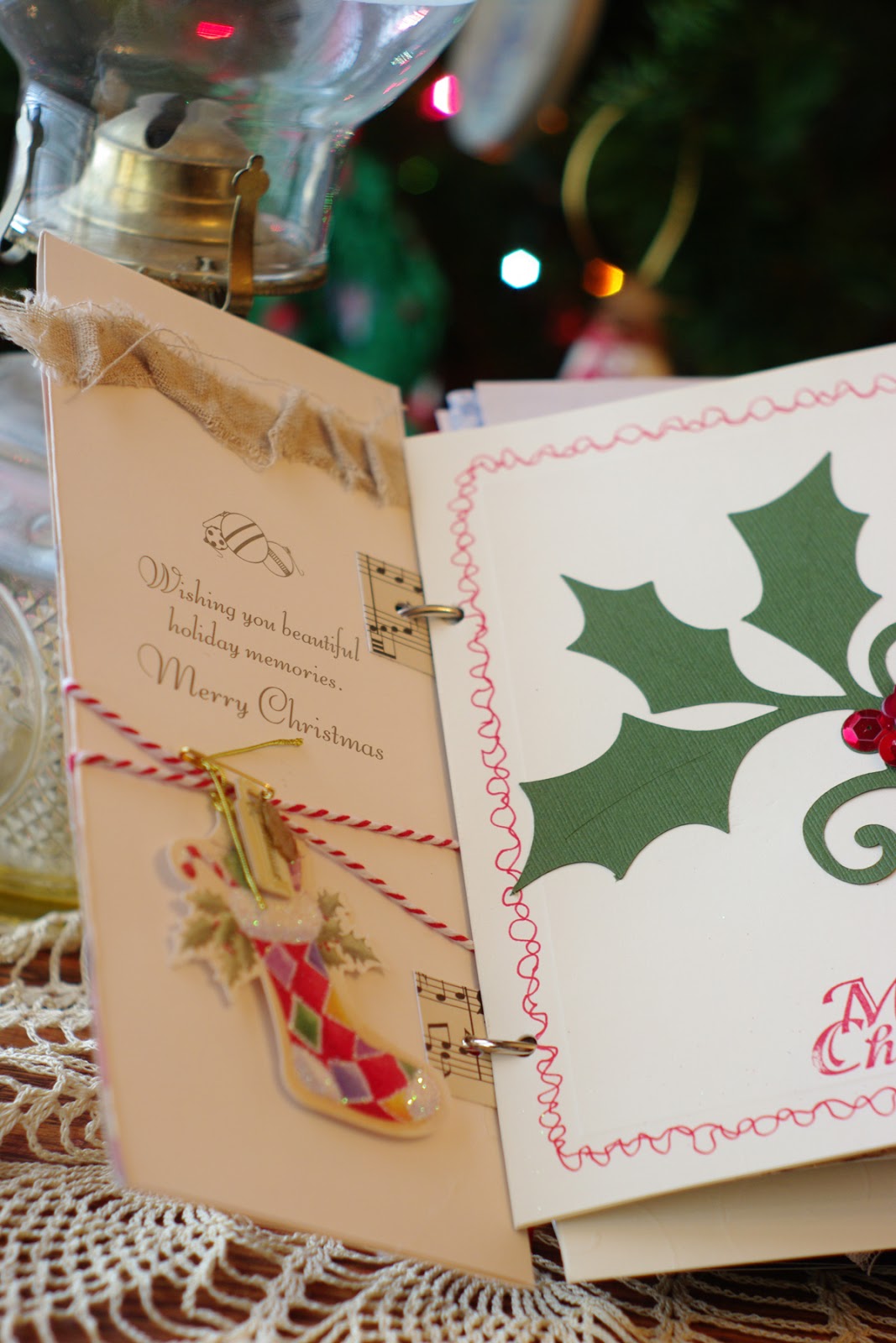 Mini christmas album, with bonnie Sheila Rumney: Christmas Card Mini Album