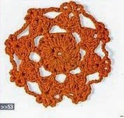 Flor círcular a Crochet