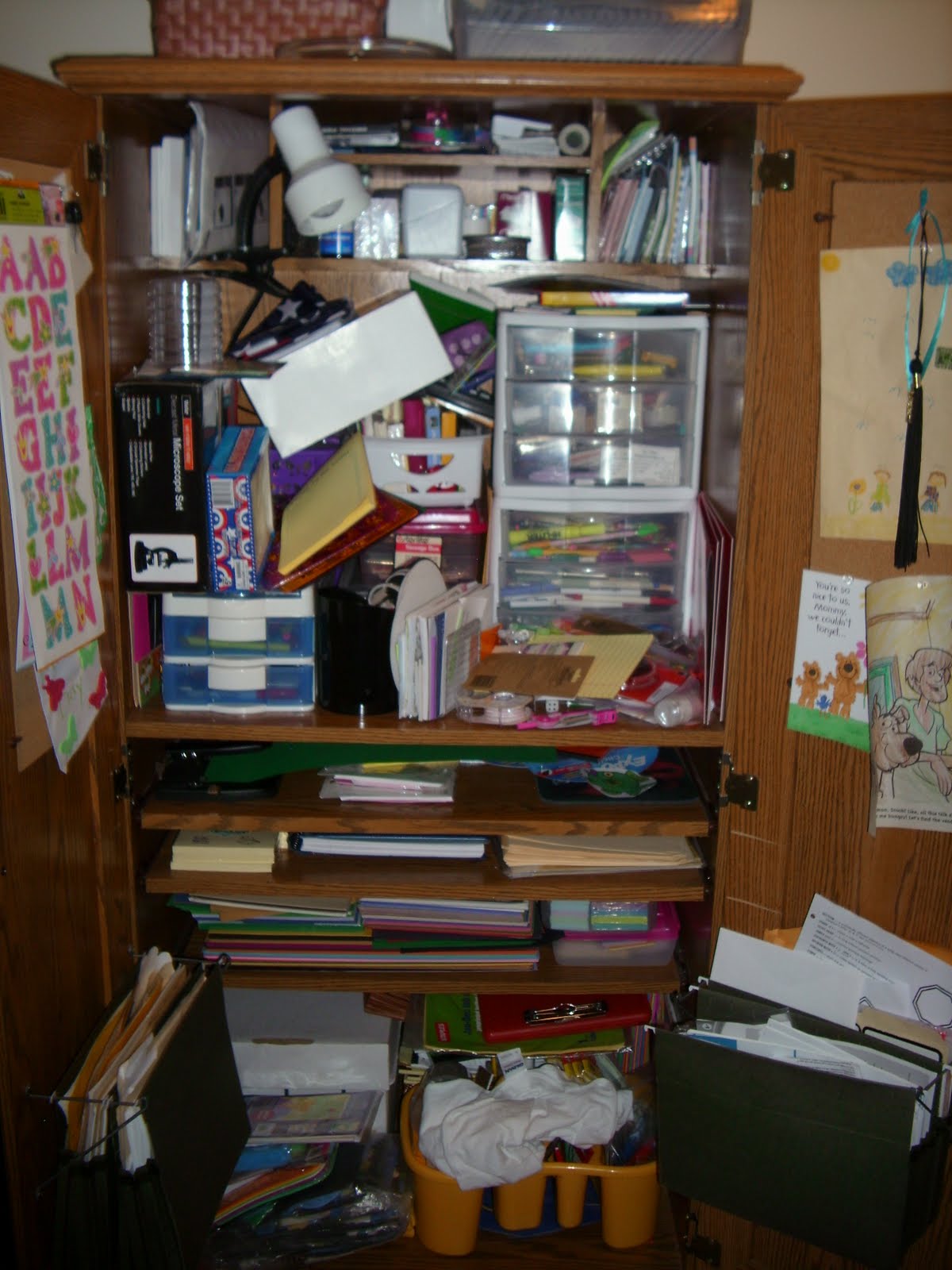 Quickly a Homemaker School Supply Makeover