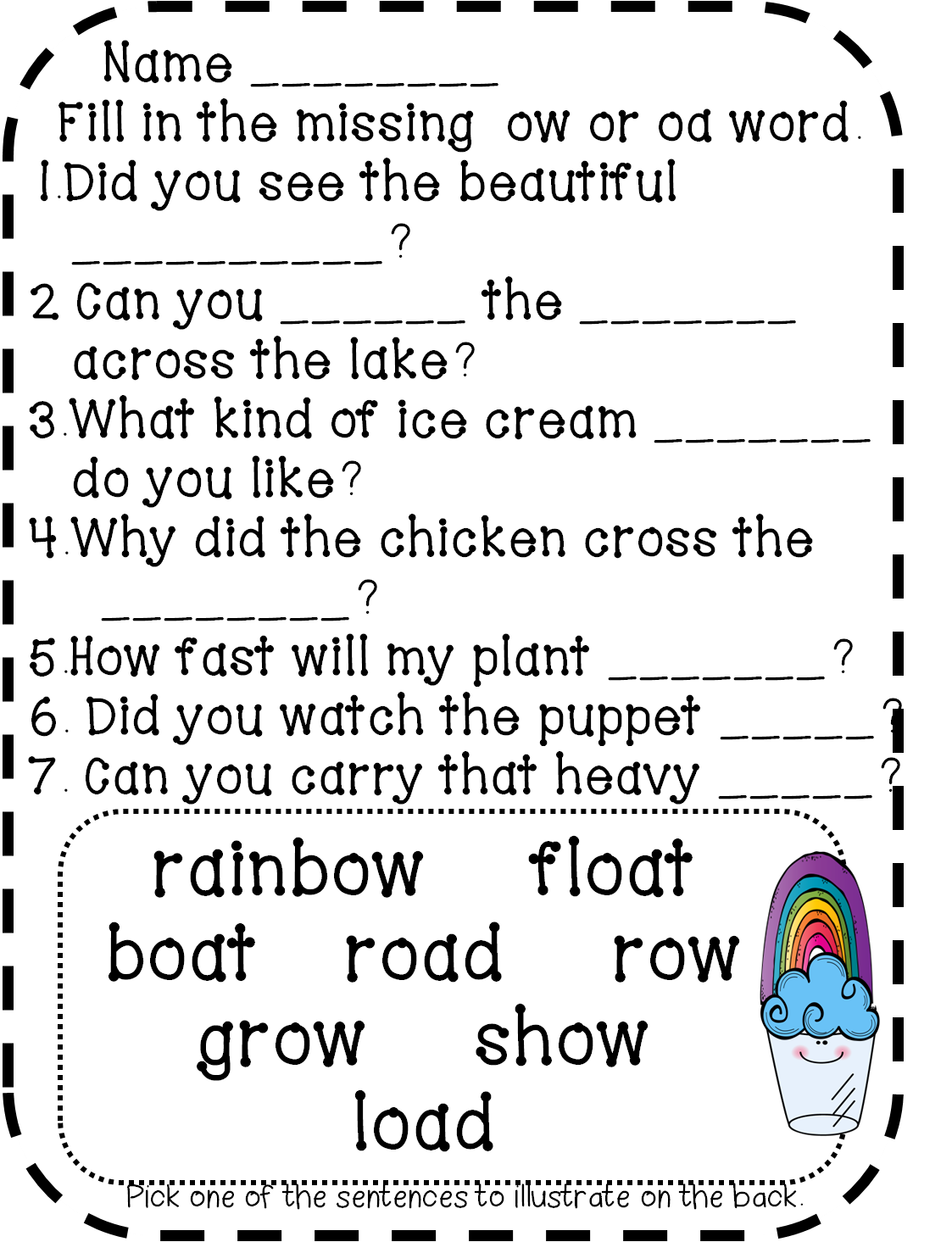 First Grade Wow Rainbow Floats, Prepositions, and Chicken Life Cycle