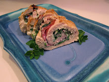 Roulade of Chicken with Boursin, Prosciutto and Spinach
