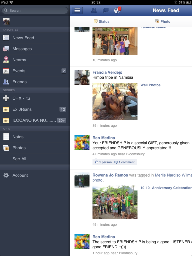 how to hide chat on facebook ipad app