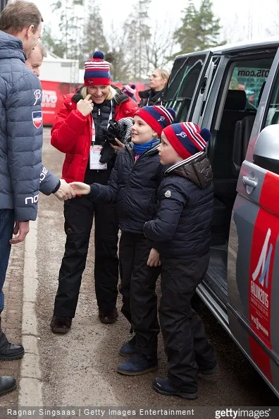 Princess Ingrid Alexandra of Norway, Crown Princess Mette-Marit of Norway and Prince Sverre Magnus of Norway attended the FIS Nordic World Ski Championships