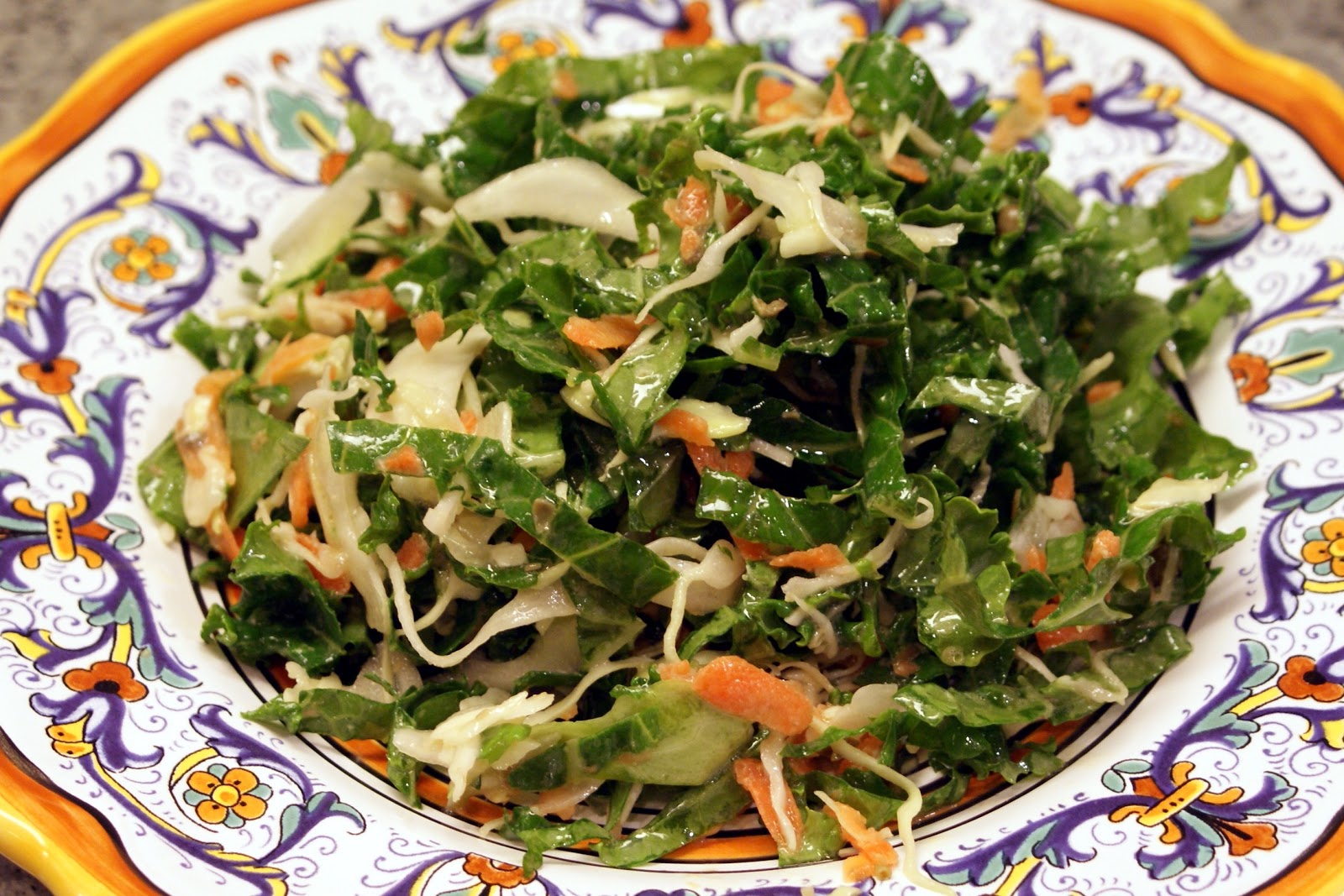 The Baker's Mann Kale, Cabbage and Carrot Salad