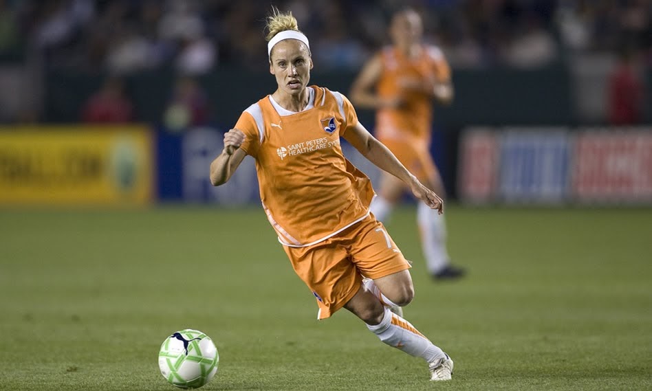 Beautiful Female Football Players Kelly Parker, Canadian soccer midfielder who plays for