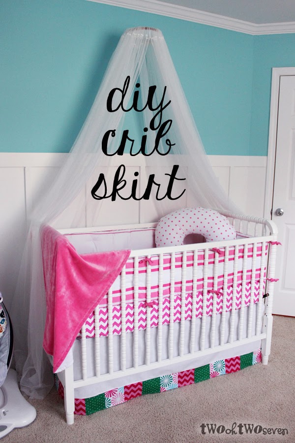 love lake living DIY Crib Skirt (the easy way)