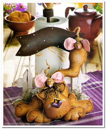 Manualidades para compartir: manualidades country: gatito de tela ...