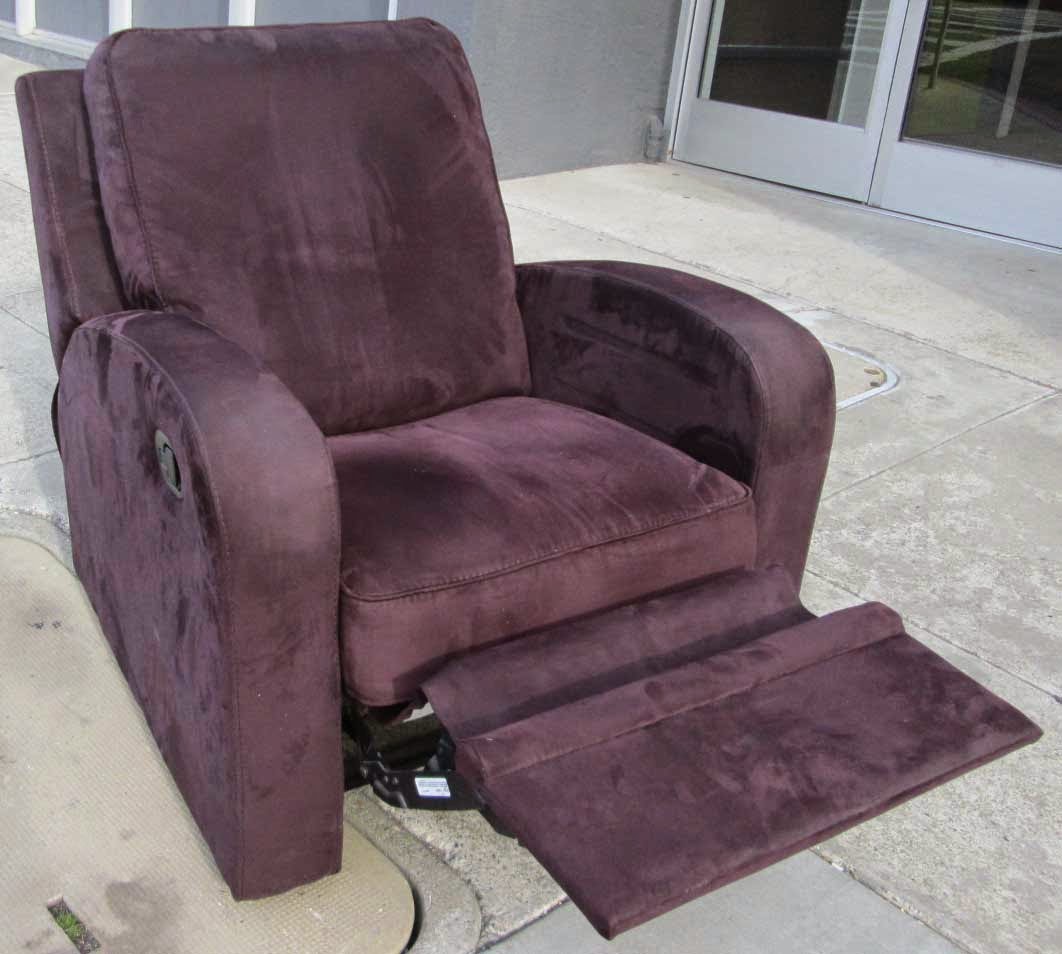 UHURU FURNITURE & COLLECTIBLES SOLD Deep Wine Purple Recliner 180