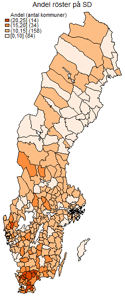 Varför blir vi främlingsfientligare i Europa? Map Sd
