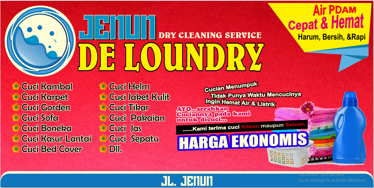 4 Contoh Desain banner spanduk laundry CDR terbaru ...