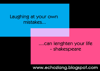 Laughing at you own mistakes can lengthen your life