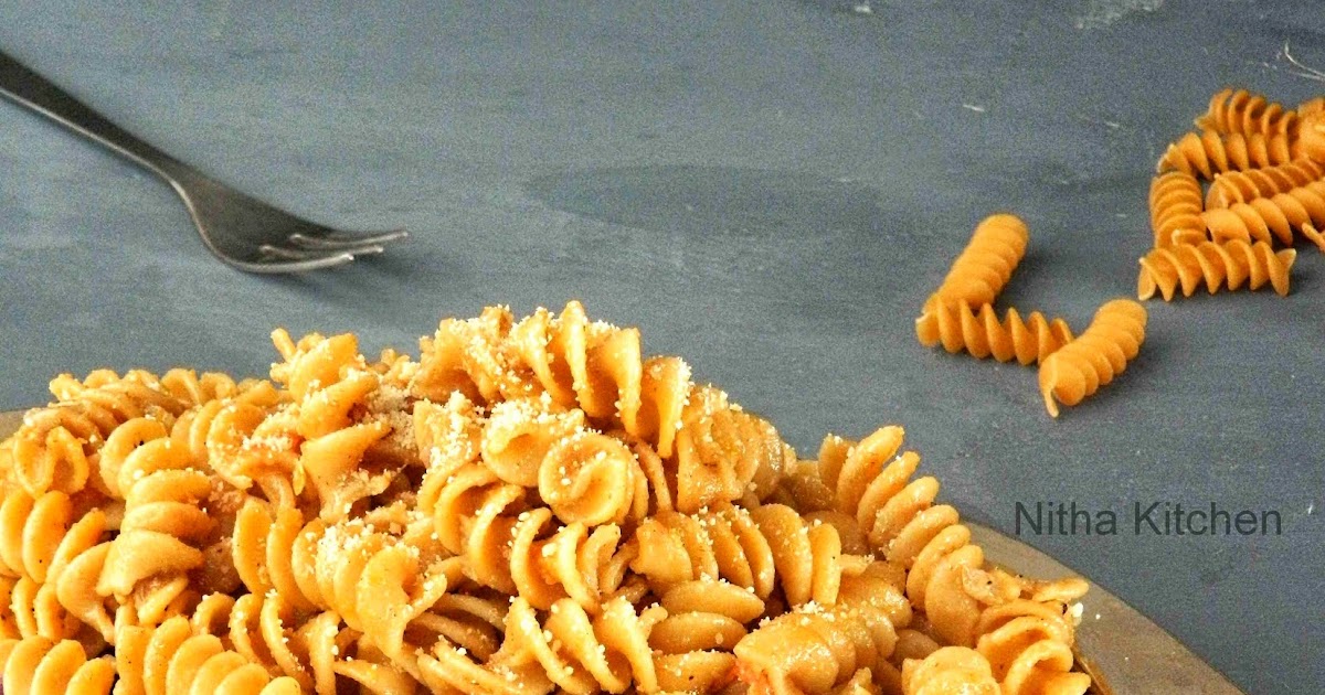 Nitha Kitchen Indian Style Curried Pasta Recipe Quick Rotini Pasta Using Leftover Chicken Curry