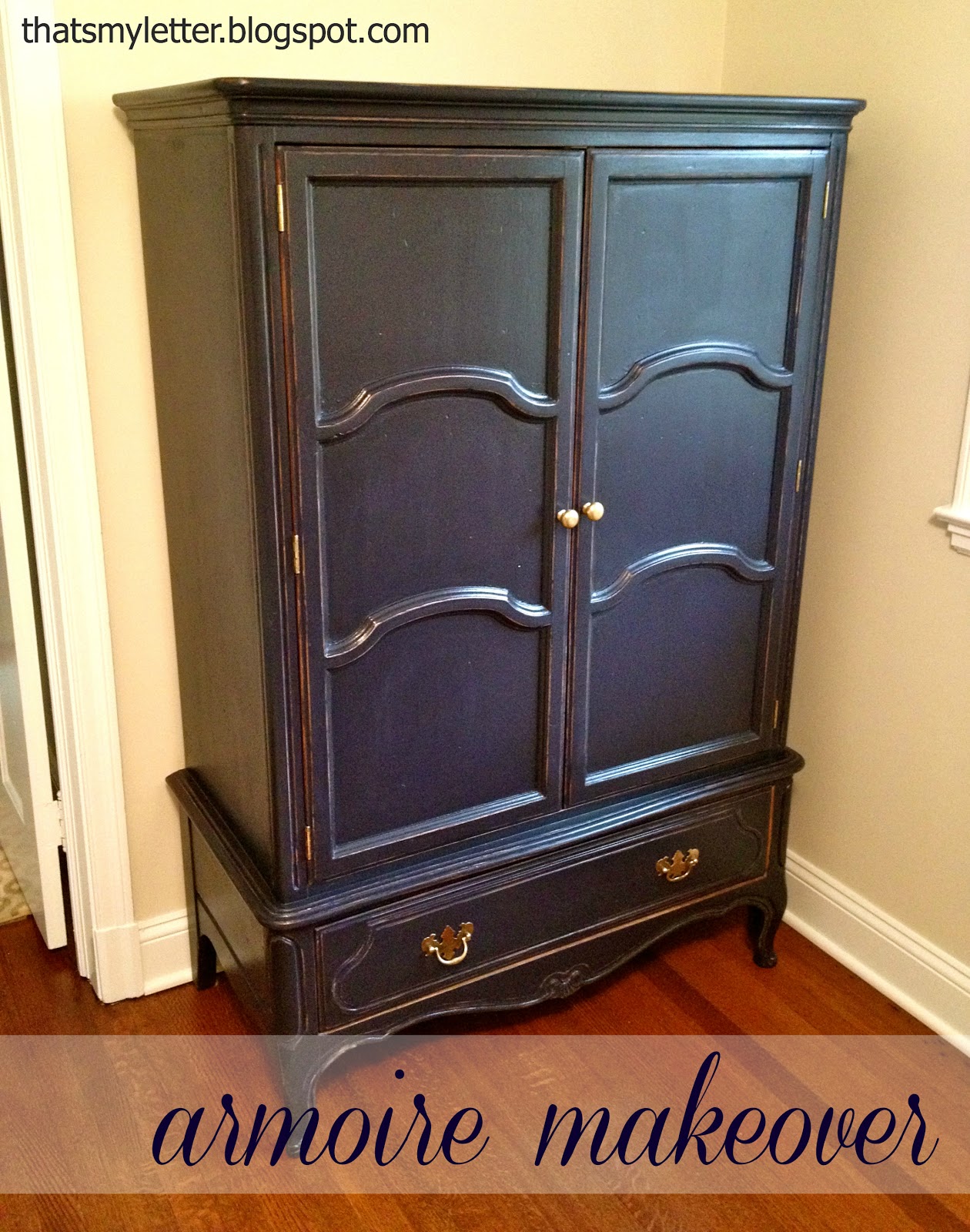 That's My Letter DIY Armoire Makeover