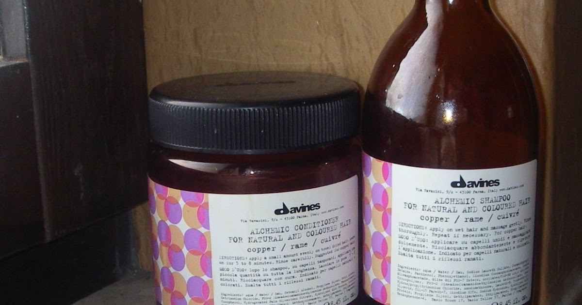Skimmerskuggan Recension Davines Alchemic Copper Shampoo och Alchemic