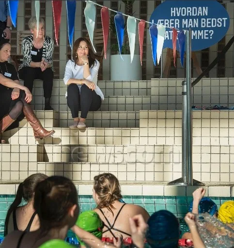 Crown Princess Mary As patron of the Danish Swimming Federation
