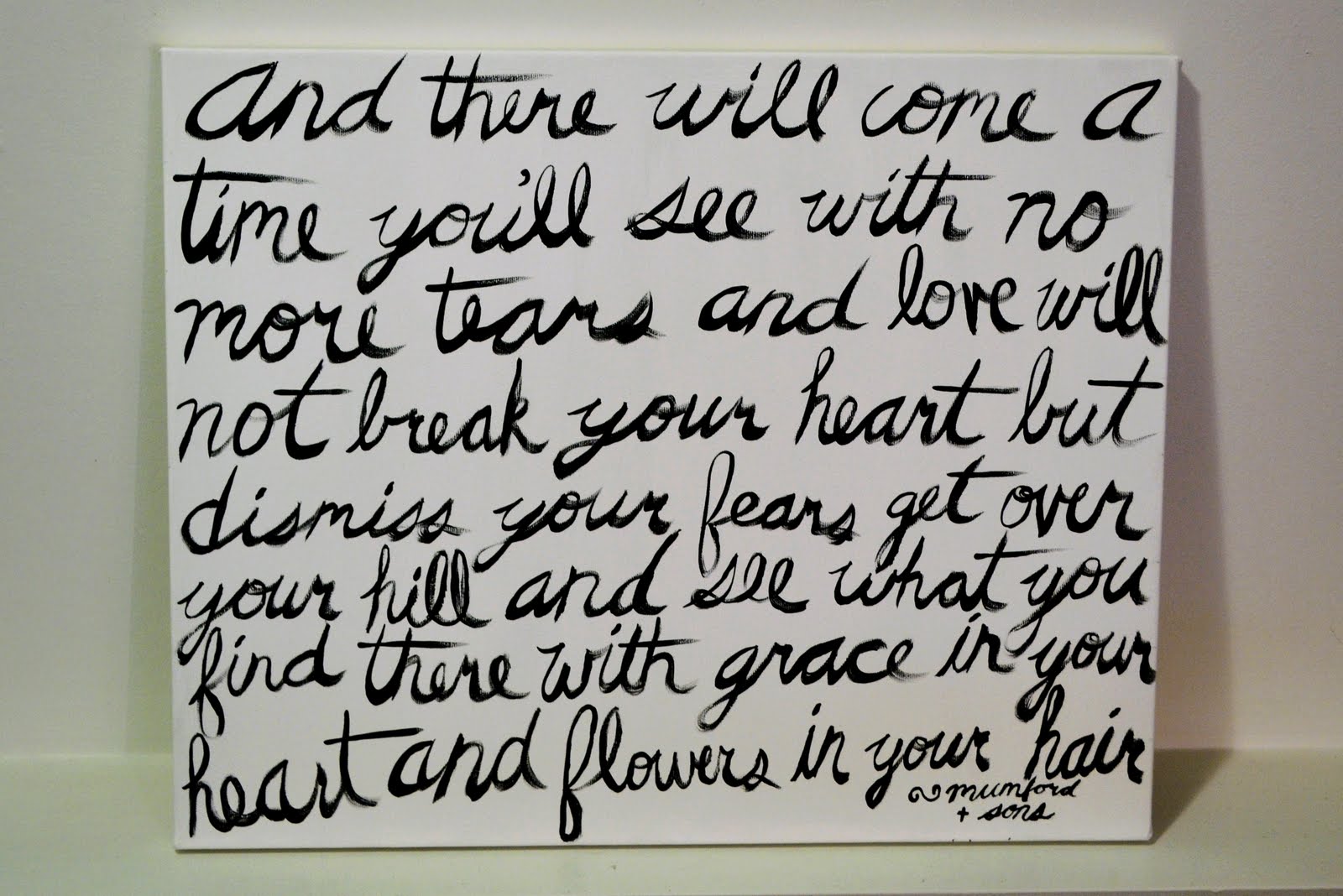 p.s.♡ diy simple lyric art