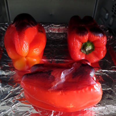 How to Make Roasted Red Peppers:  A simple tutorial on how to roast sweet red bell peppers at home.