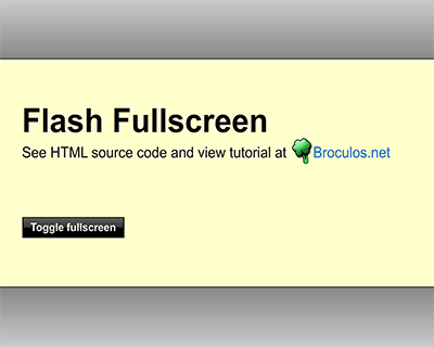 True fullscreen Flash mode