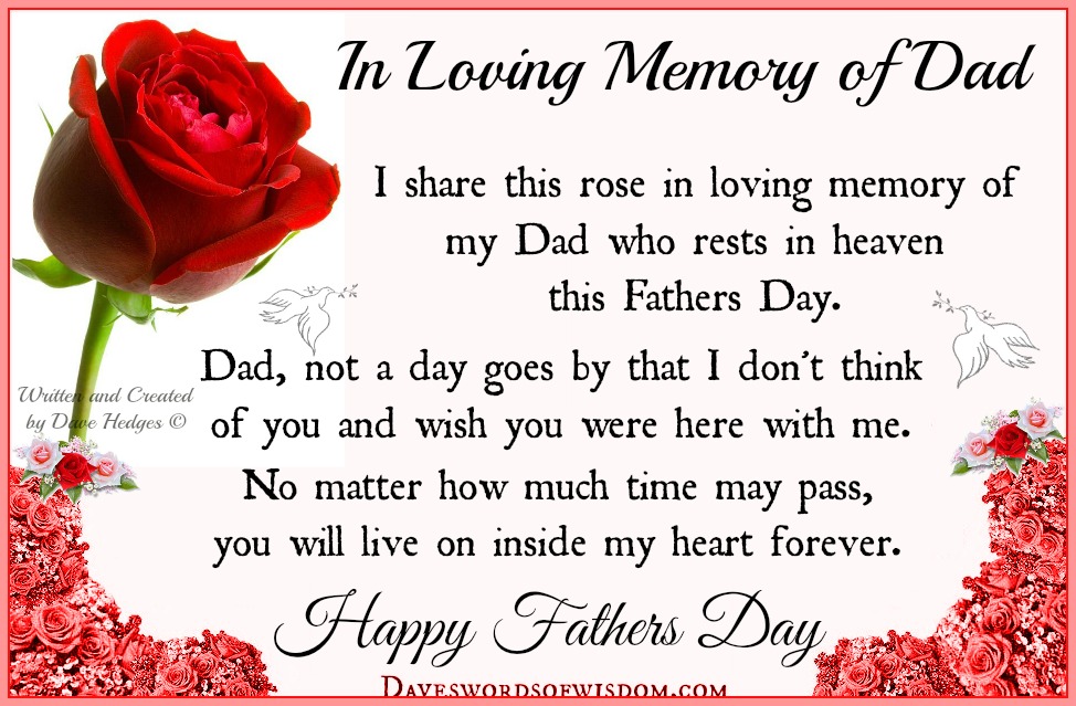 In Memory of Dad this Fathers Day
