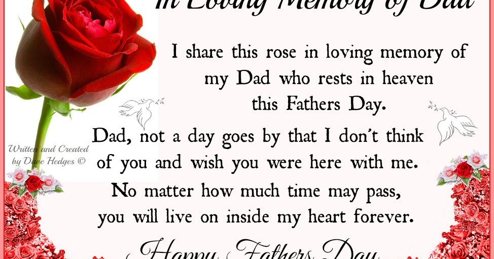 Daveswordsofwisdom.com: In Memory of Dad this Fathers Day