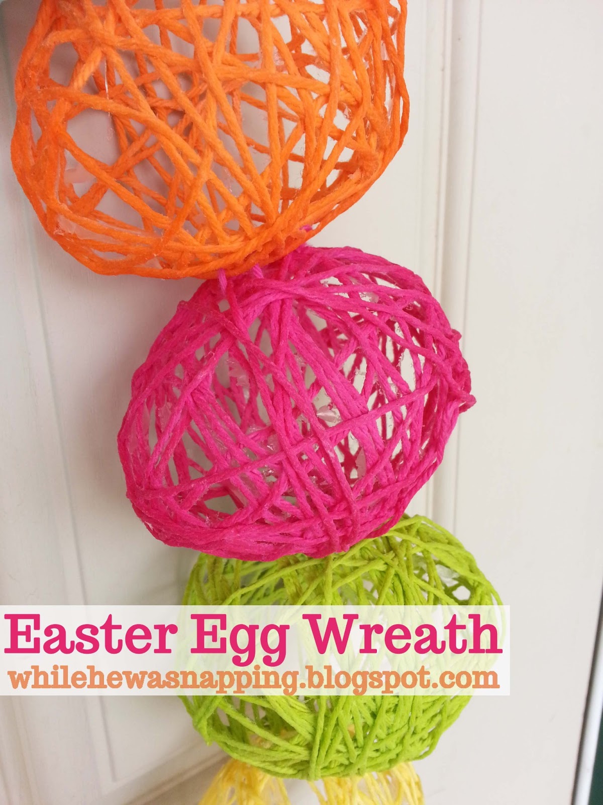 Easter Egg Wreath While He Was Napping