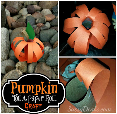 pumpkin toilet paper roll craft