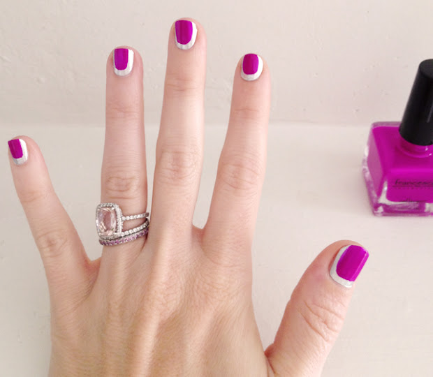 pink and silver chanel nails tutorial