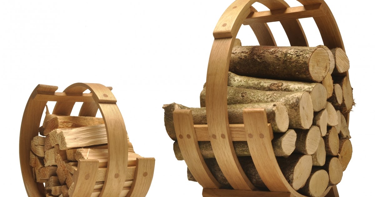 I Love Handmade Log Loop and Kindling Loop Wood Basket by Tom Raffield