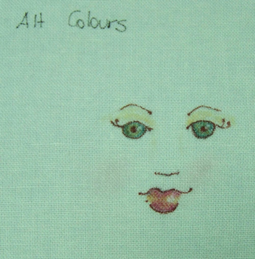 SympleTymes Cloth Art By Sherrie Nordgren Tutorial How to Draw a Doll Face