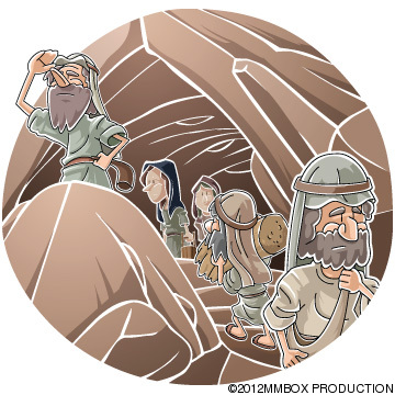 Israelites hiding in caves