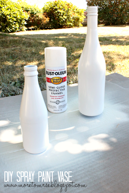 DIY spray paint bottle paint tips vase