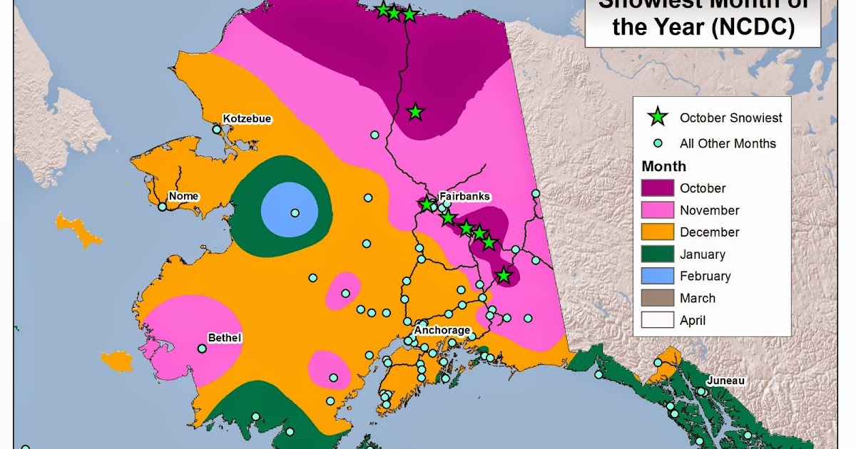 Deep Cold Alaska Weather & Climate October Snow Climatology