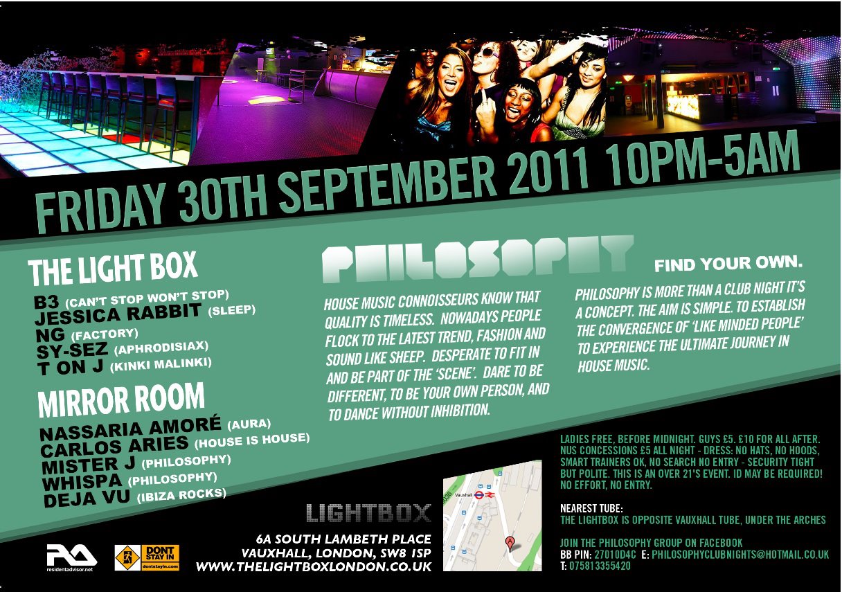 Fri 30th Sept Lightbox London The Official Blog of Dj Ng