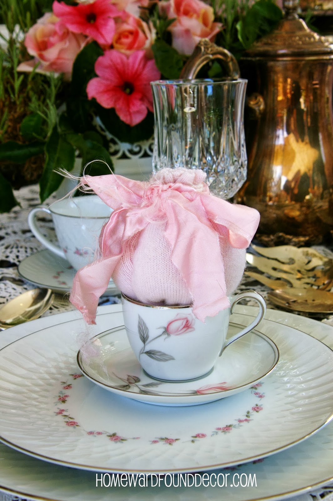 Vintage Pink & Silver Thanksgiving homewardFOUND decor