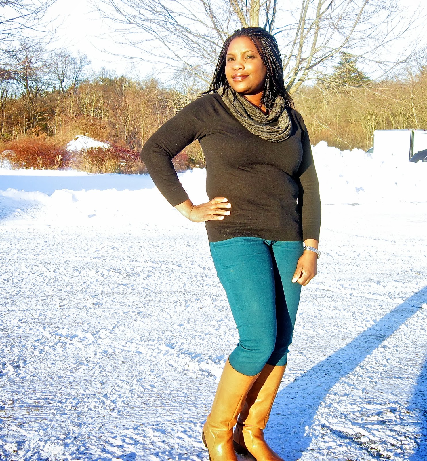 Beauty Style Growth Three Ways to Wear Teal Skinny Jeans