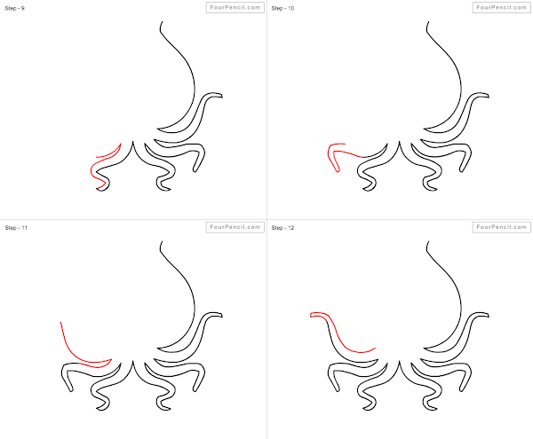 How to draw cartoon Octopus - slide 3