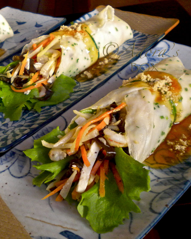 Adora's Box BAMBOO SHOOT LUMPIA IN CHIVE WRAPPER