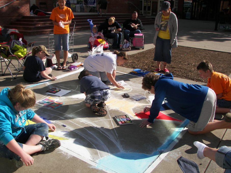 Knoxville Dogwood Arts Chalk Walk Inside of Knoxville