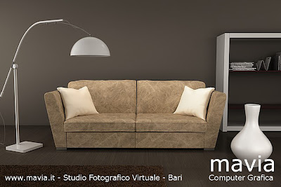 Sofa 3d model - Furniture model 3d - Cinema 4d e Rendering Vray - Immagine di computer grafica 3d
