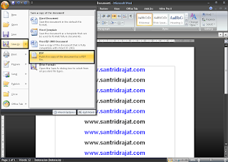 Cara Menyimpan File Document PDF di Microsoft Word 2007