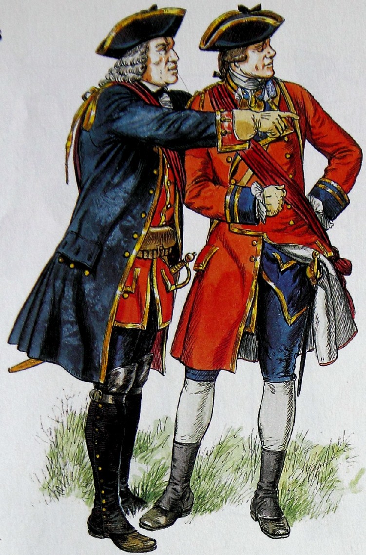 Flintlock and tomahawk British officers Seven Years War