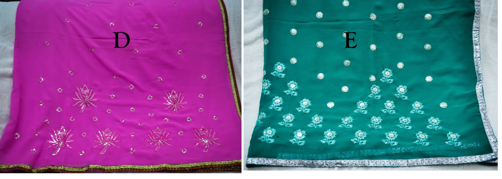 De Apple Shop Kain Sari Sulam Shiffon